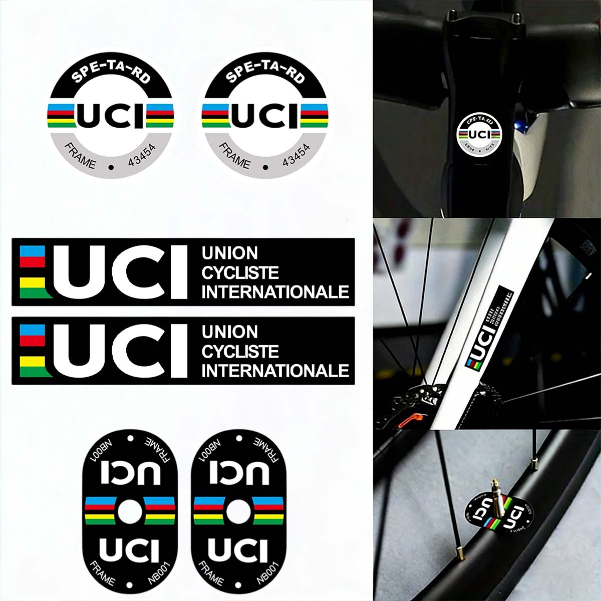 Cycling Gear Sale - UCI Cycling Frame Stickers Durable Vinyl