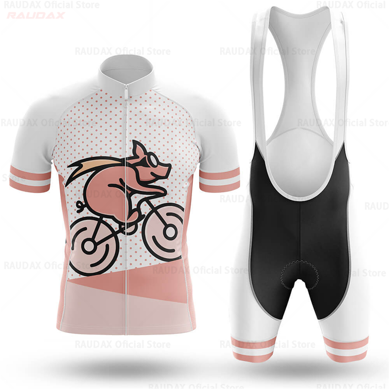 Cycling Gear Lycra - Men's Funny Pig Cartoon Anime Cycling