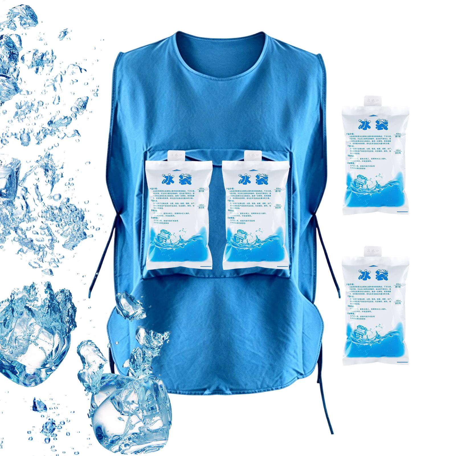 Cycling Gear Cold Weather - 4 Gel Ice Packs Cooling Vest