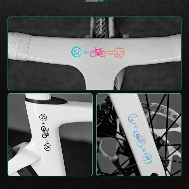 4pcs Happy Face Bike Sticker S - Cycling Gear Sale ulasan dan harga