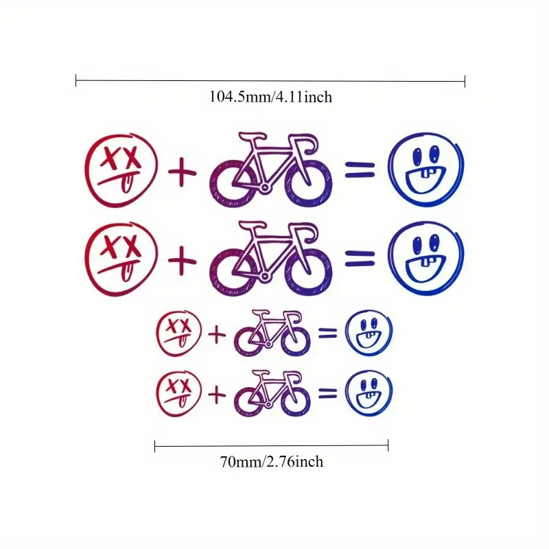 4pcs Happy Face Bike Sticker S - Cycling Gear Sale ulasan dan harga