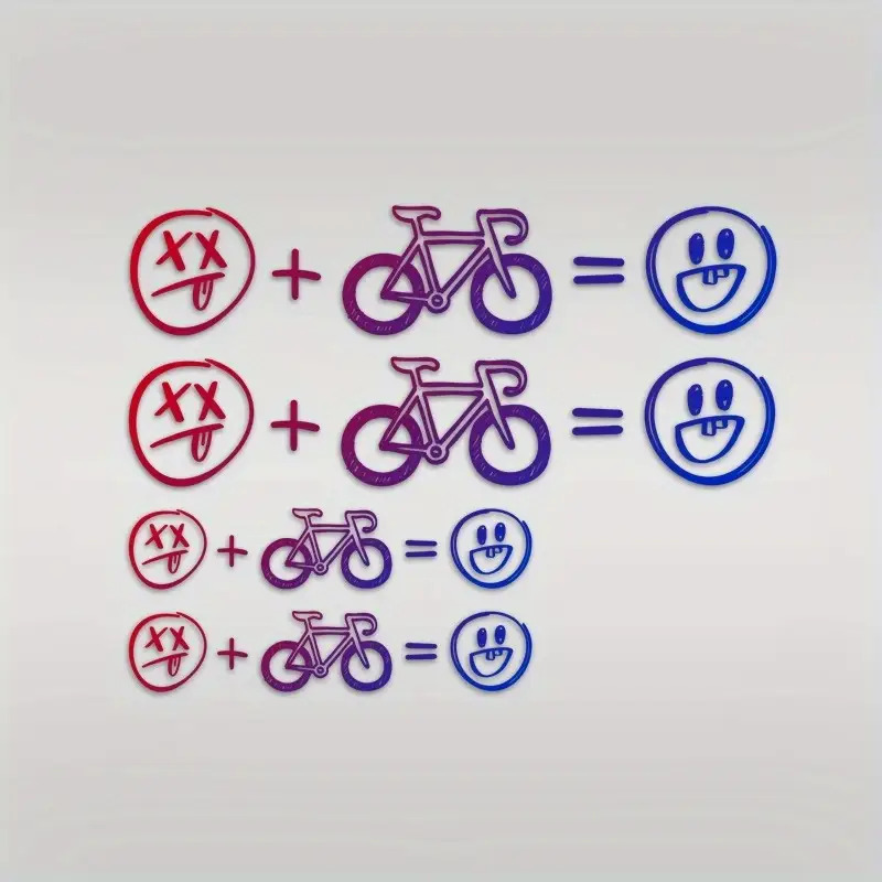 4pcs Happy Face Bike Sticker S - Cycling Gear Sale ulasan dan harga