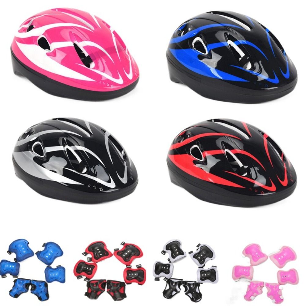 Kids Helmet Knee Elbow Pads Wr - Cycling Protective Gear For Kids ulasan dan harga