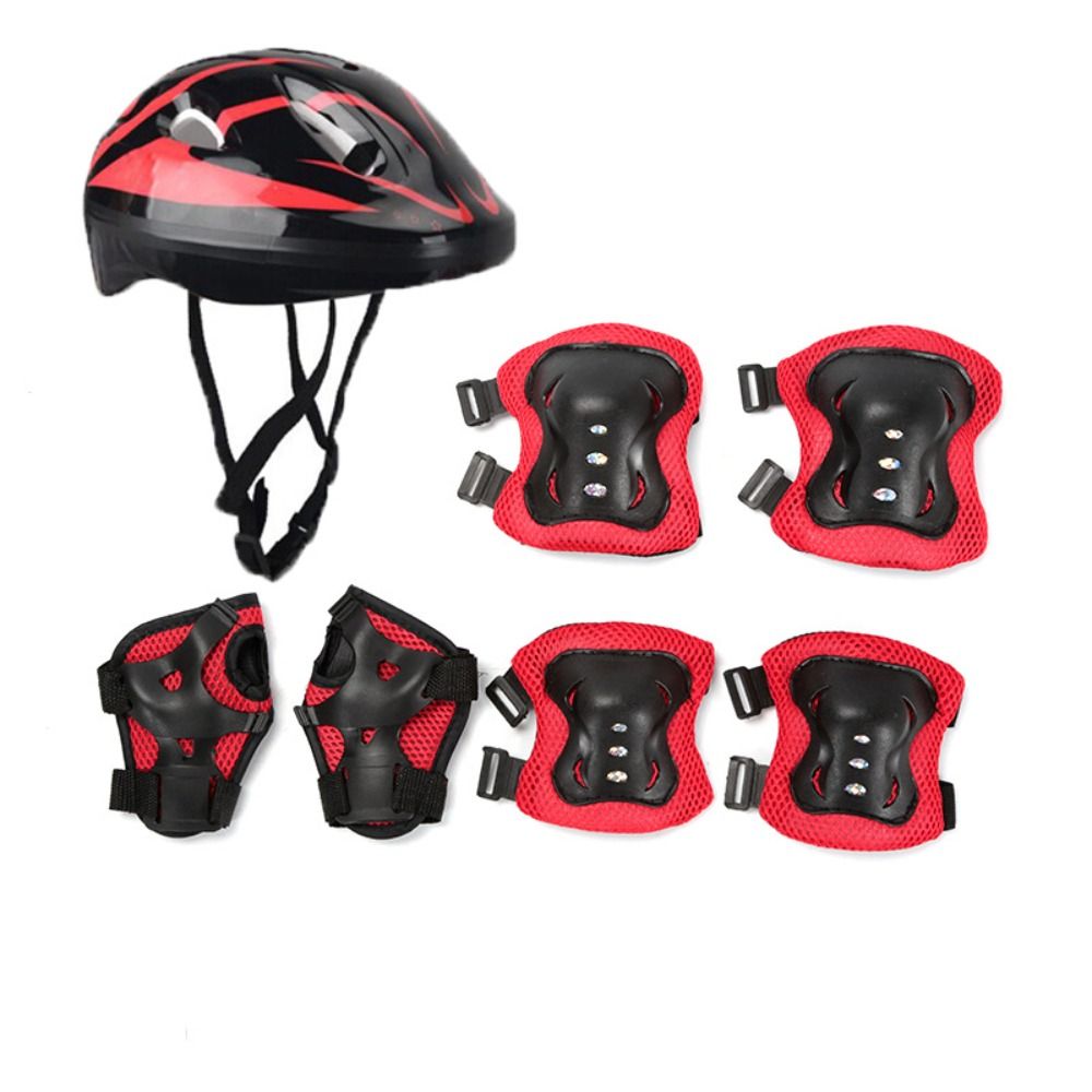 Kids Helmet Knee Elbow Pads Wr - Cycling Protective Gear For Kids ulasan dan harga