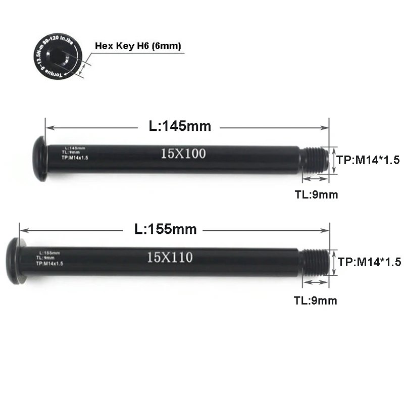 Bicycle Thru Axle 100/110 Wide - Quick Release Skewer ulasan dan harga