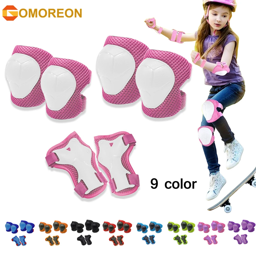 GOMOREON 6Pcs/Set Kids Knee Pa - Cycling Protective Gear For Kids ulasan dan harga