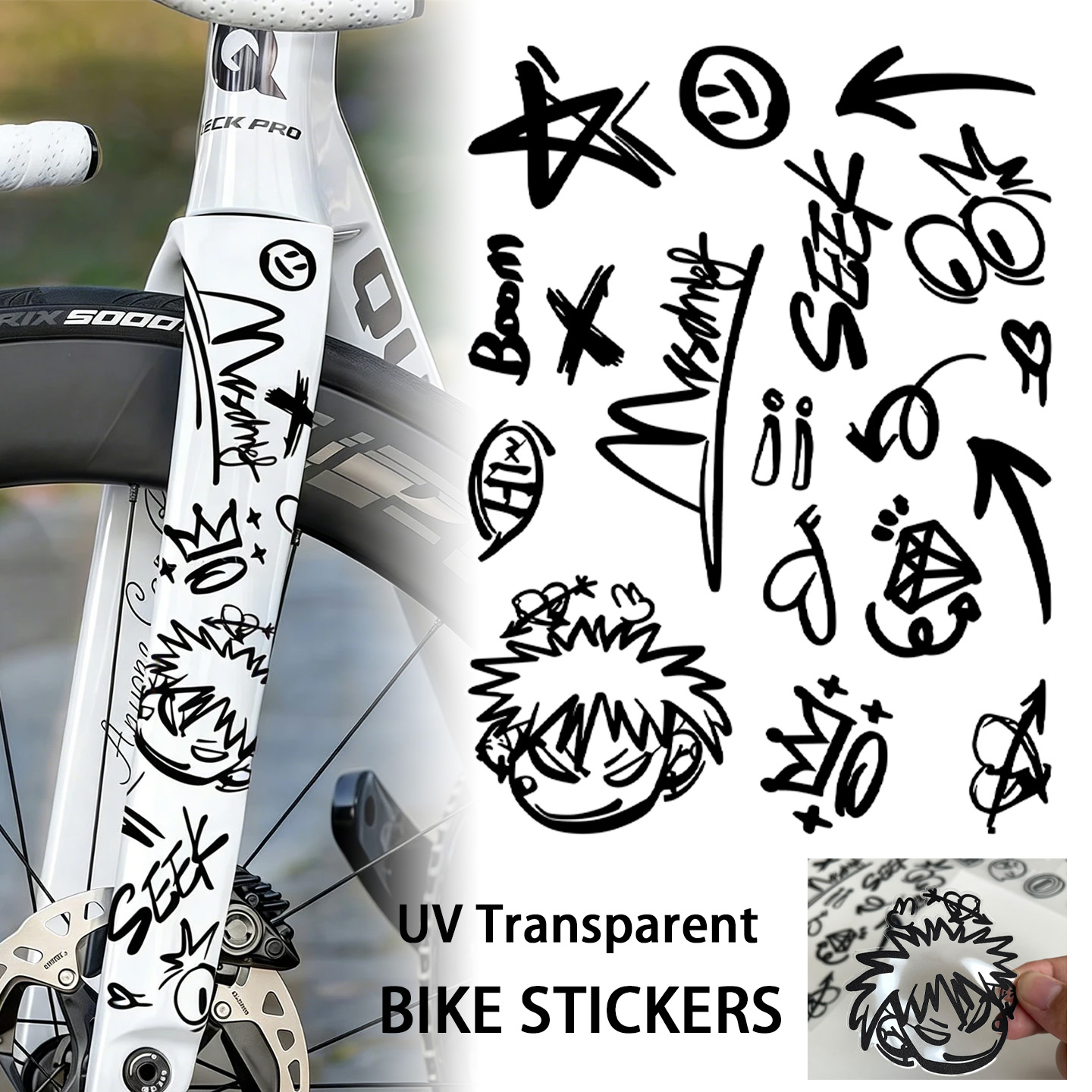 UV Transparent Graffiti DIY Bi - Cycling Gear Sale ulasan dan harga