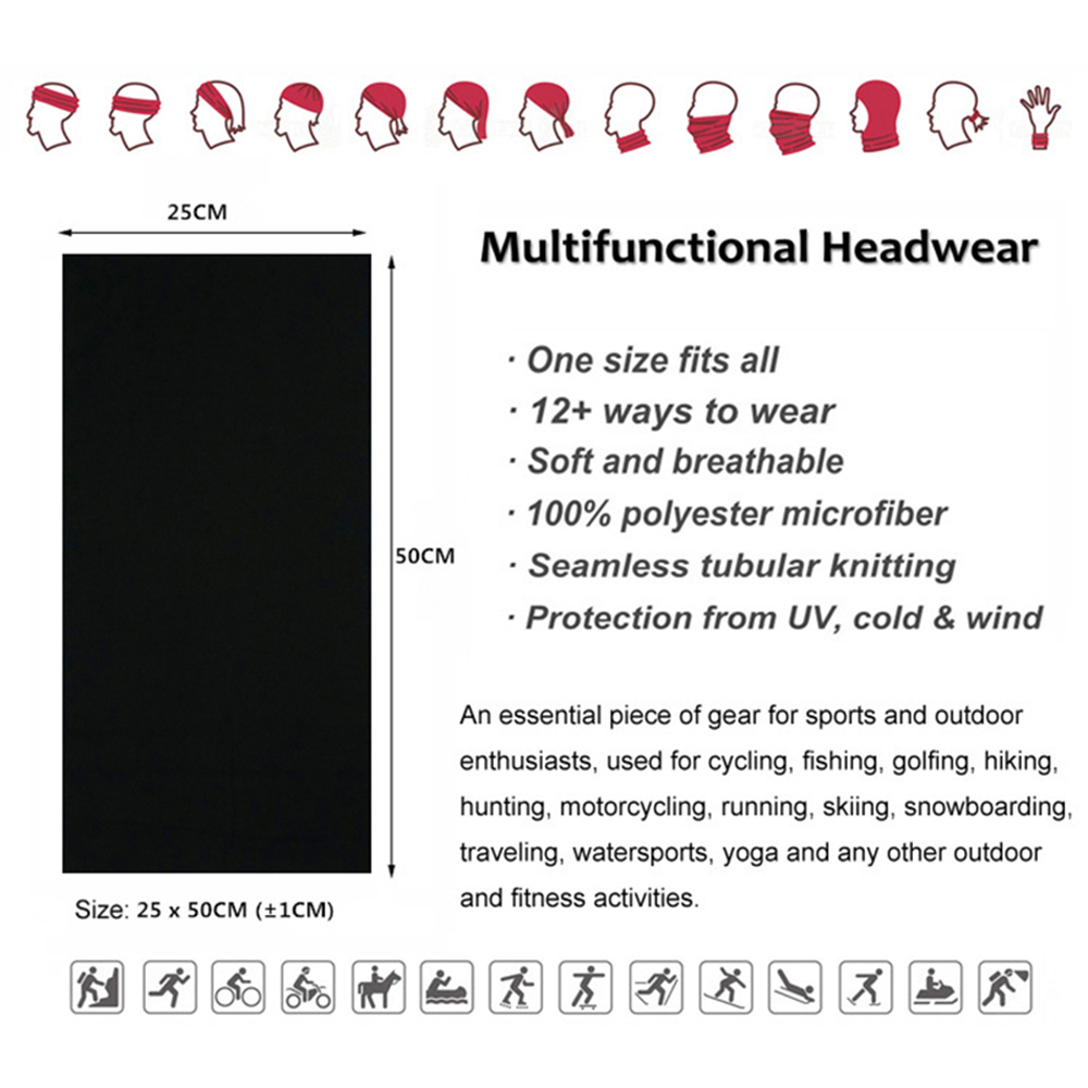 Seamless Solid Color Bandanas  - Cycling Gears ulasan dan harga