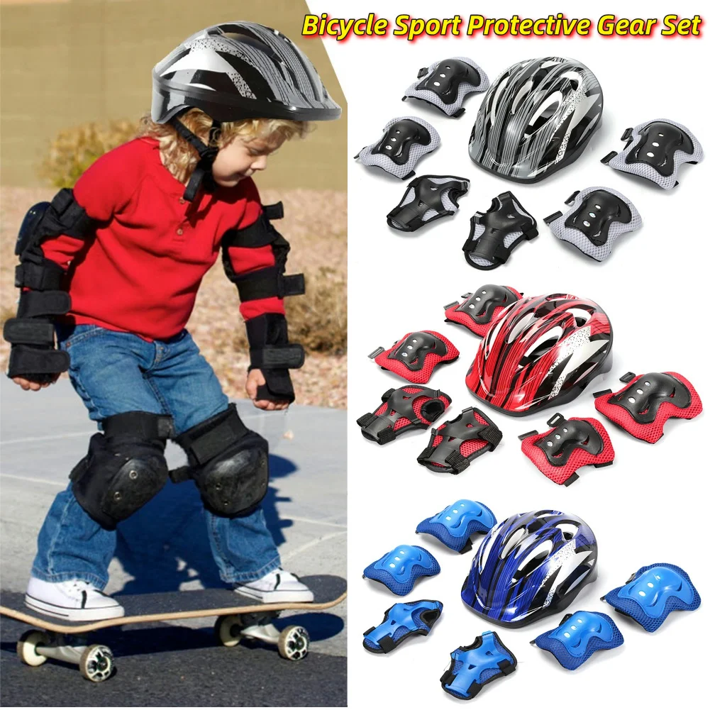 7Pcs Bicycle Sport Protective  - Cycling Protective Gear For Kids ulasan dan harga