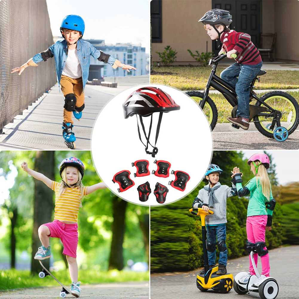 7Pcs Bicycle Sport Protective  - Cycling Protective Gear For Kids ulasan dan harga
